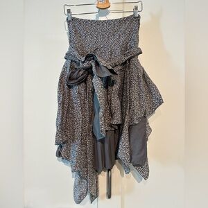 🌿 S.DEER M Cotton Strapless Layered Dress 🌿